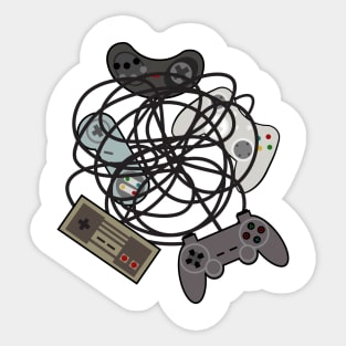 Tangled Joysticks Sticker